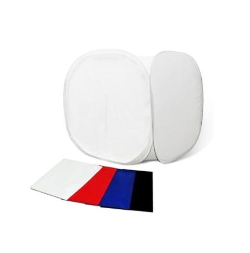Tenda P/ ILUM Desmontavel 40X40CM Cor Branco 4 Fundos ( PRETO, VERMELHO, AZUL, BRANCO