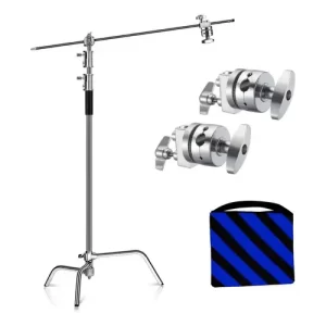 TRIPÉ DE ILUM PROF - AÇO INOX - ALT.3,30MT - C/BOLSA CAP 5KG-boom 128c